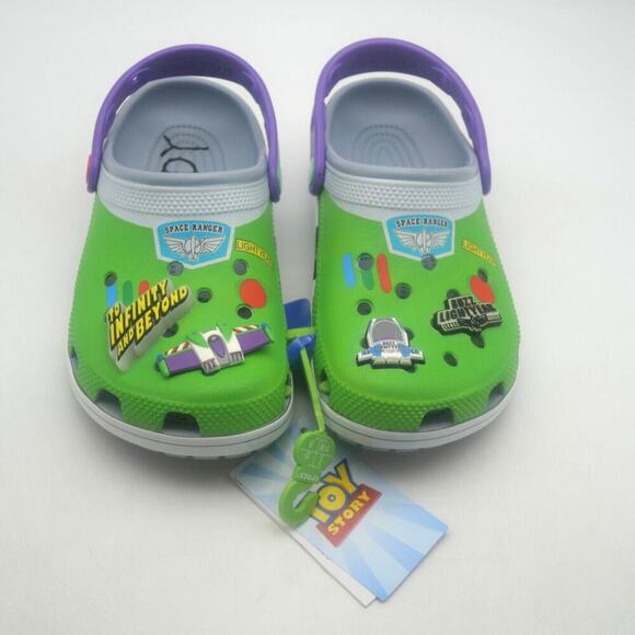 CROCS Other - NEW Crocs Buzz Lightyear Toy Story Big Kids Boys Girls Size 5 J5 Light Up